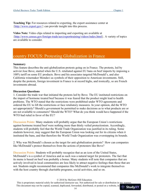 Global Business Today , 10th Edition Class Notes - Page 15 preview image