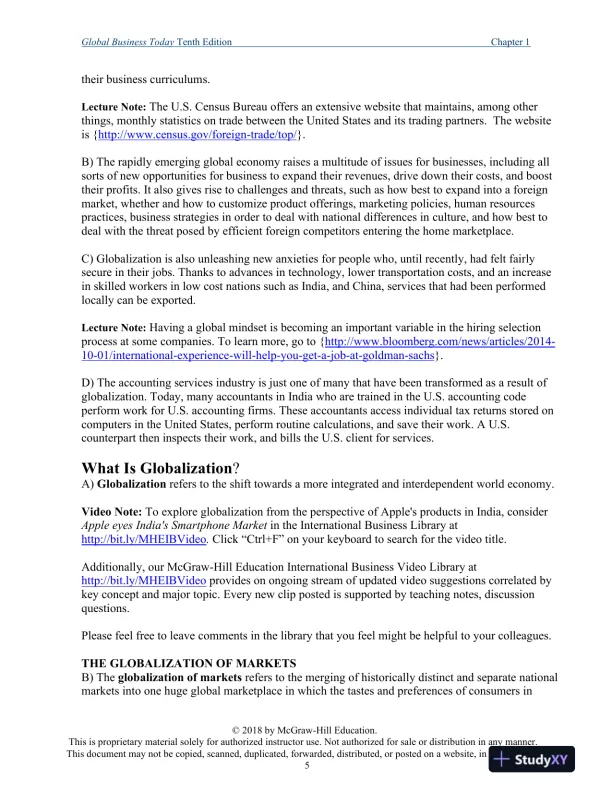 Global Business Today , 10th Edition Class Notes - Page 6 preview image