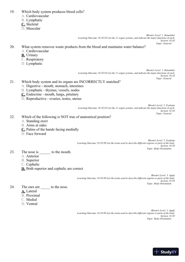 Seeley's Principles of Anatomy and Physiology 2nd Edition Test Bank - Page 12 preview image