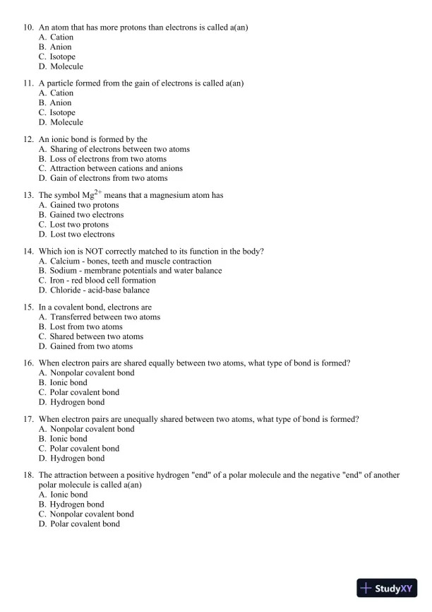 Seeley's Principles of Anatomy and Physiology 2nd Edition Test Bank - Page 22 preview image