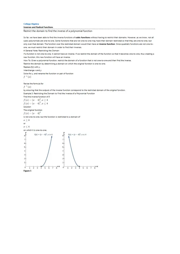 Inverses and Radical Functions - Page 1 preview image
