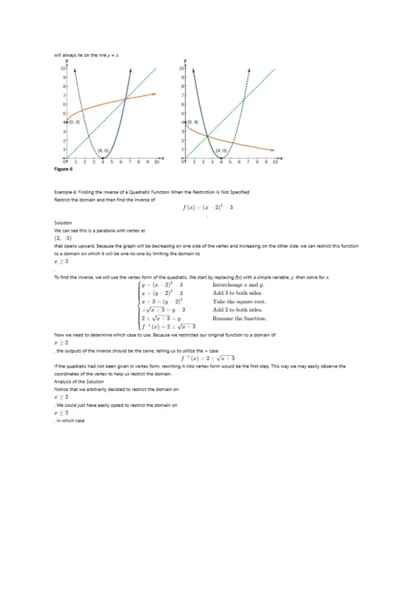 Inverses and Radical Functions - Page 3 preview image