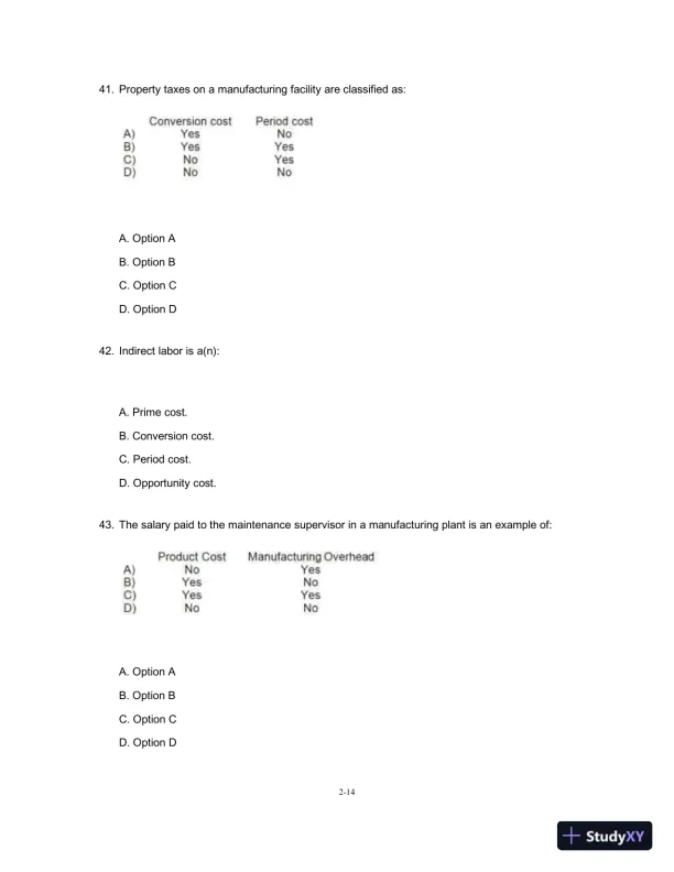 Test Bank For Managerial Accounting, 15th Edition - Page 10 preview image