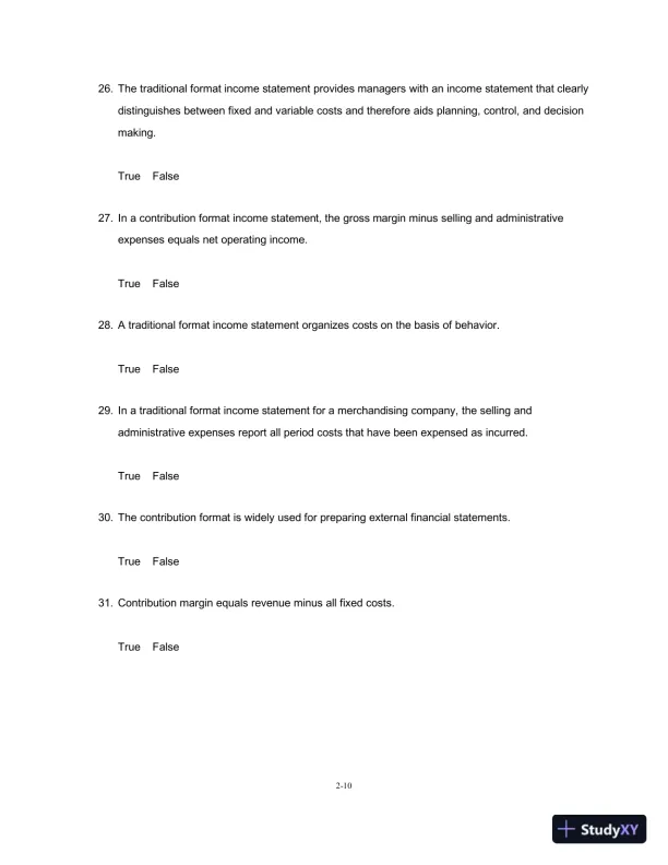 Test Bank For Managerial Accounting, 15th Edition - Page 6 preview image