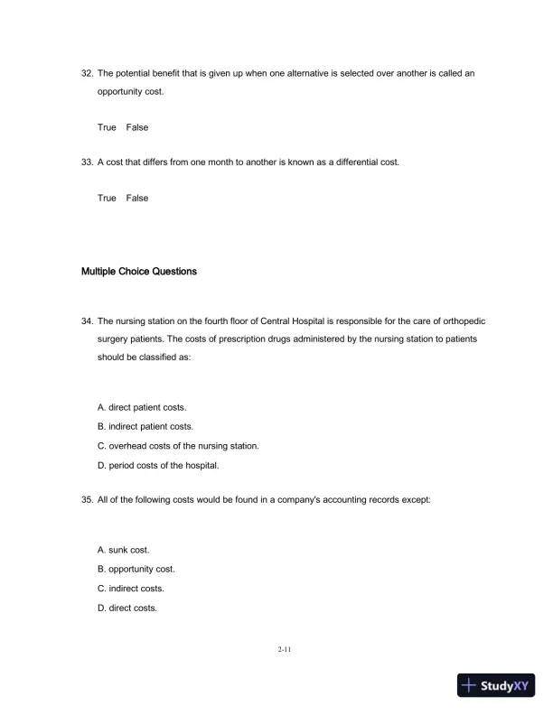 Test Bank For Managerial Accounting, 15th Edition - Page 7 preview image