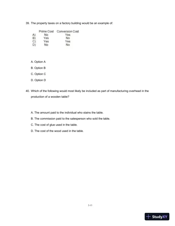Test Bank For Managerial Accounting, 15th Edition - Page 9 preview image