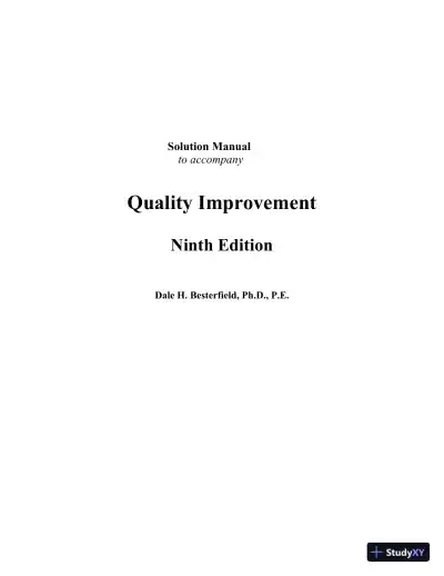 Solution Manual for Quality Improvement, 9th Edition - Page 1 preview image