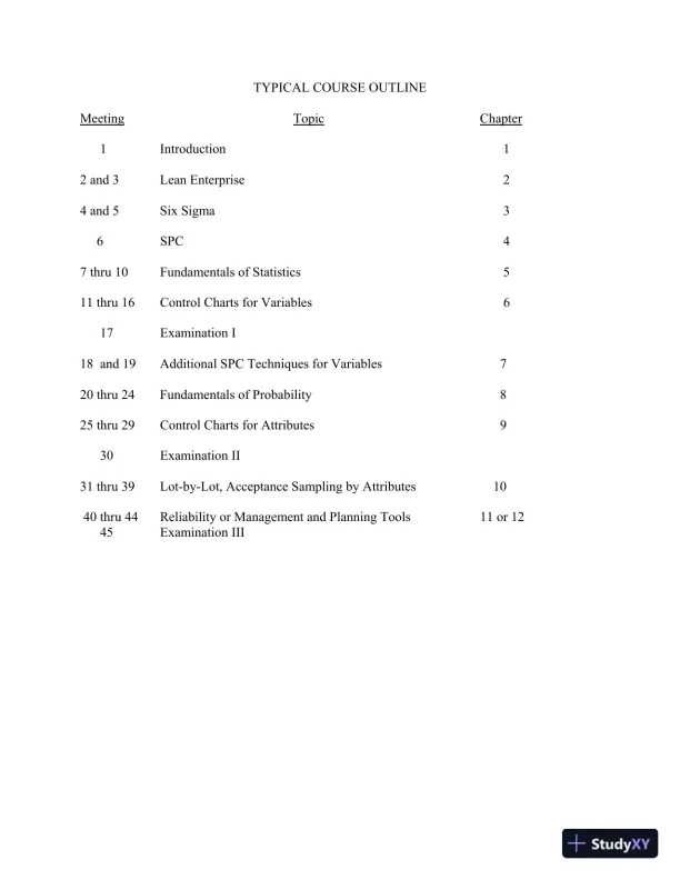 Solution Manual for Quality Improvement, 9th Edition - Page 6 preview image