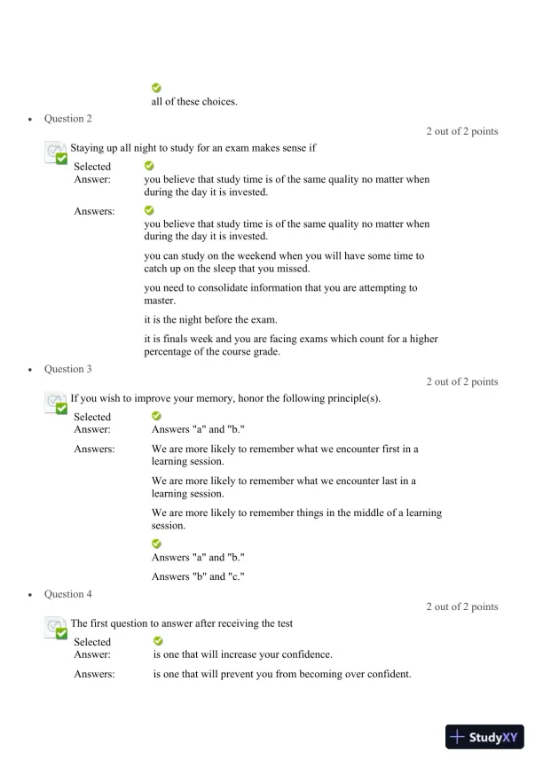Liberty University CLST 100 Quiz 3 Complete Solutions Correct Answers Key - Page 3 preview image