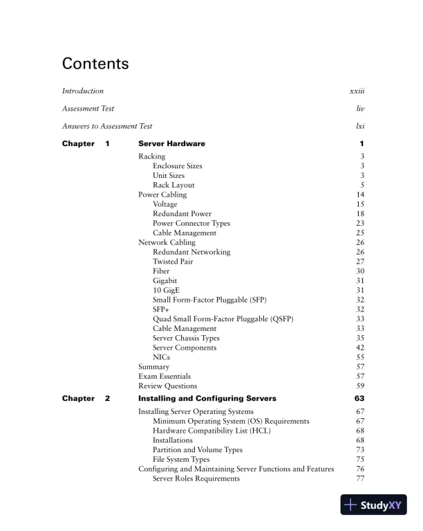 CompTIA Server+ Study Guide: Exam SK0-005 (2022) - Page 18 preview image