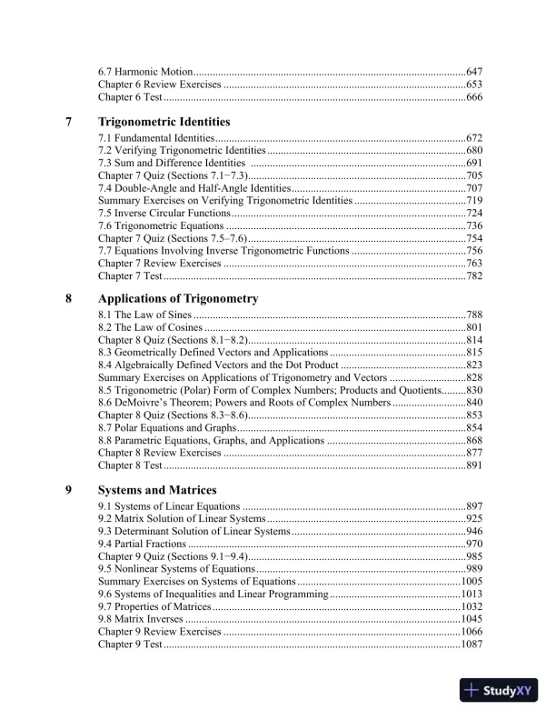 Solution Manual for Precalculus, 6th Edition - Page 5 preview image