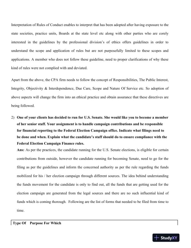 Acct 402 Ethical Considerations and Regulatory Compliance in Financial and Political Practices: A Comprehensive Analysis - Page 4 preview image