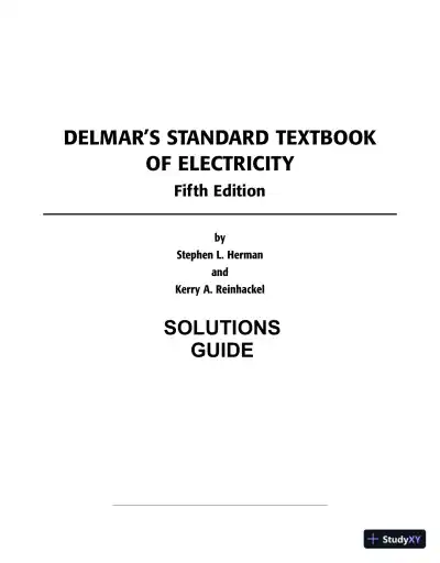 Solution Manual for Delmar's Standard Textbook of Electricity, 5th Edition - Page 1 preview image