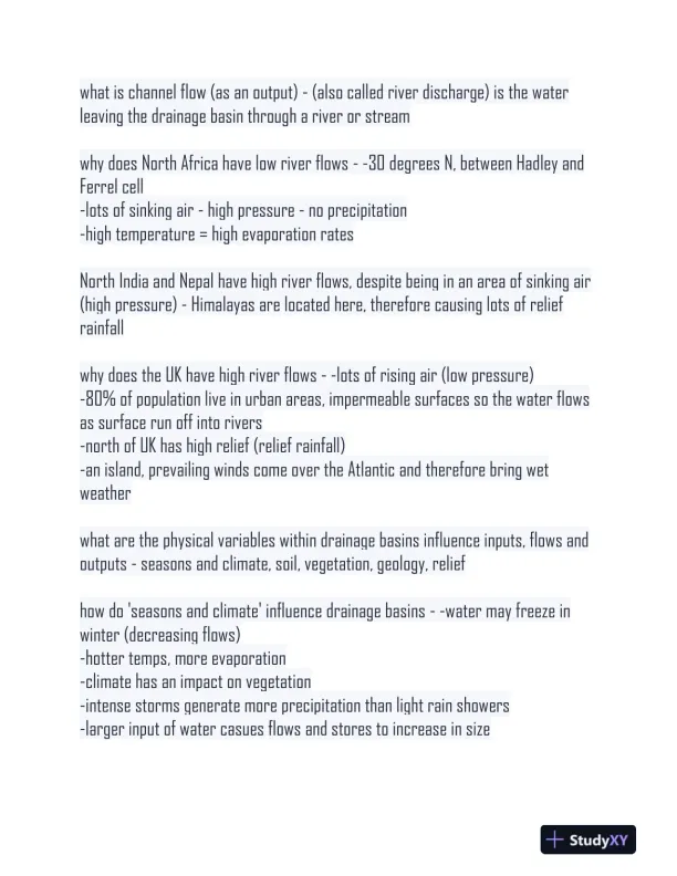 The Water Cycle And Water Insecurity Notes With Answers (134 Solved Questions) - Page 7 preview image