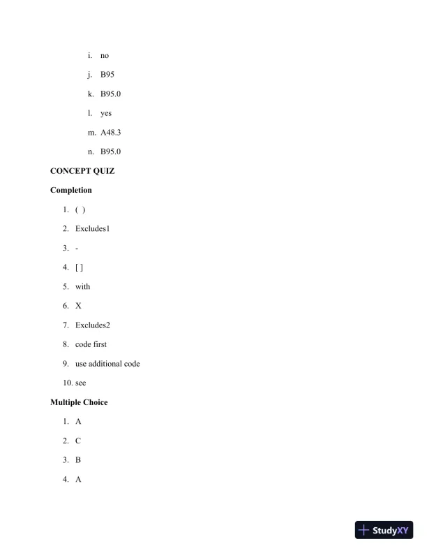 Solution Manual for Pearson's Comprehensive Medical Coding, 2nd Edition - Page 12 preview image