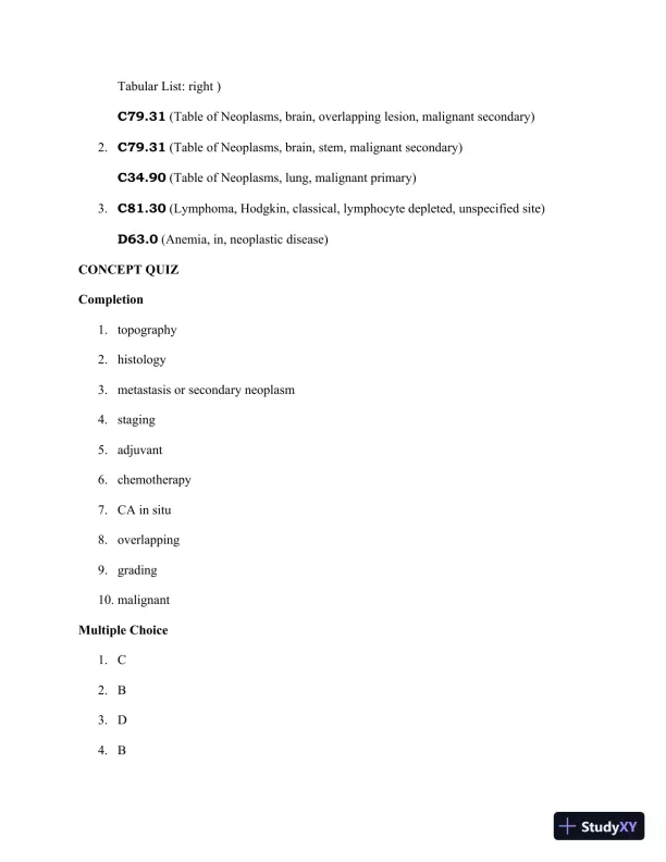 Solution Manual for Pearson's Comprehensive Medical Coding, 2nd Edition - Page 24 preview image