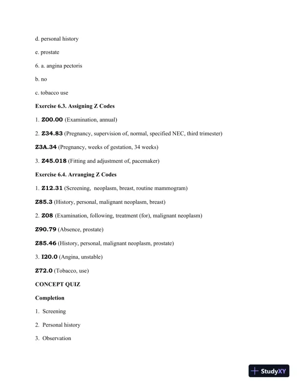 Solution Manual for Pearson's Comprehensive Medical Coding, 2nd Edition - Page 29 preview image