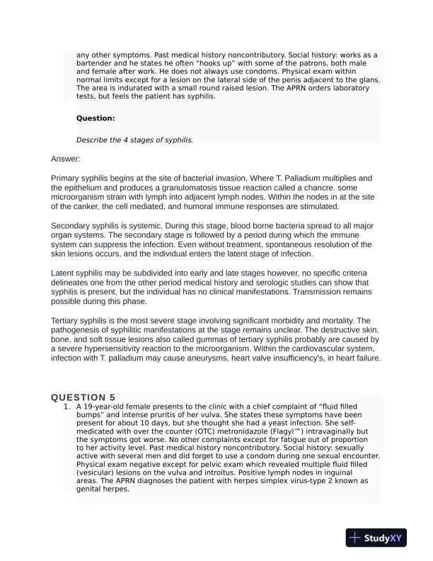 NURS6501 Pathophysiology Week 7 With Answers (21 Solved Questions) - Page 4 preview image