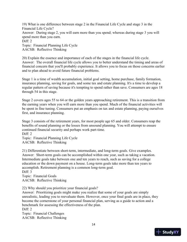 Test Bank for Personal Finance, 8th Edition - Page 16 preview image