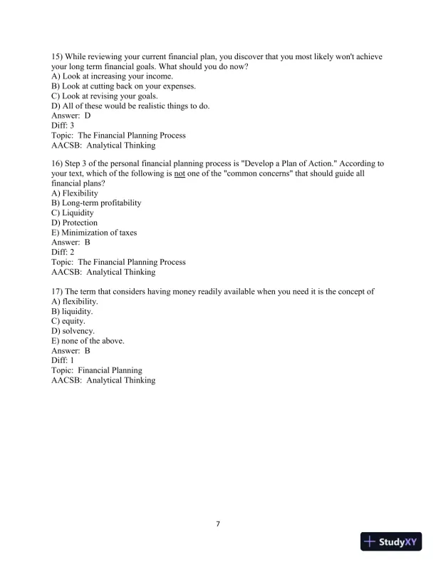 Test Bank for Personal Finance, 8th Edition - Page 9 preview image