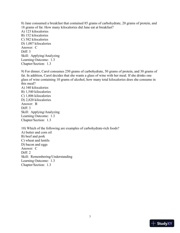 Test Bank for Nutrition: An Applied Approach, 5th Edition - Page 4 preview image
