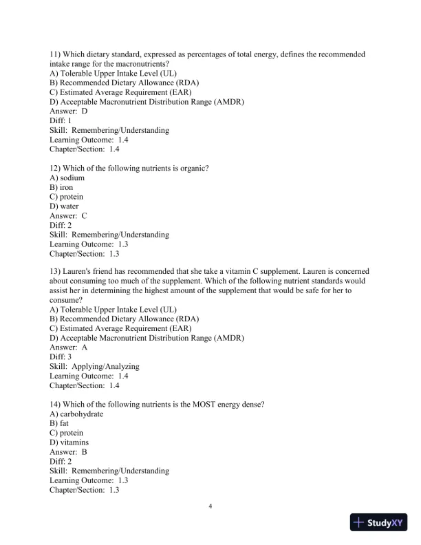Test Bank for Nutrition: An Applied Approach, 5th Edition - Page 5 preview image