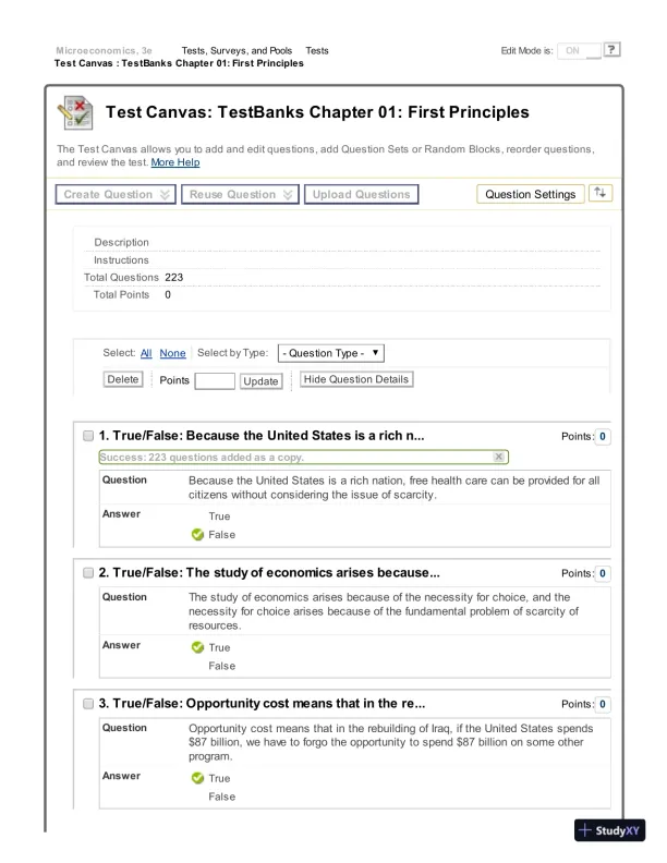 Microeconomics, 3rd Edition Test Bank - Page 11 preview image