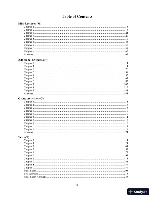 Solution Manual for Introductory Algebra, 6th Edition - Page 3 preview image