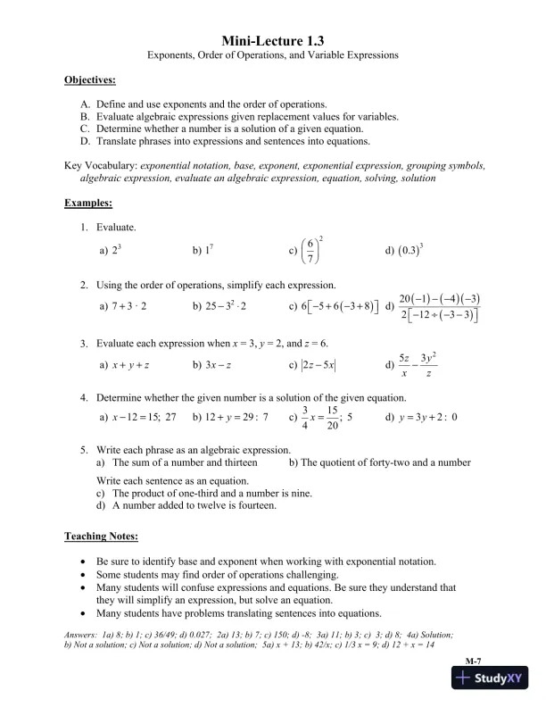 Solution Manual for Introductory Algebra, 6th Edition - Page 6 preview image