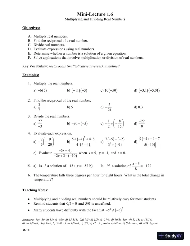 Solution Manual for Introductory Algebra, 6th Edition - Page 9 preview image