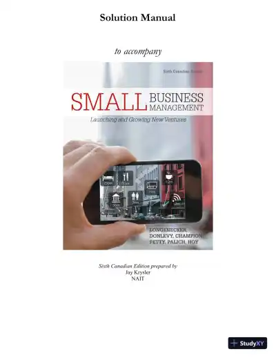 Small Business Management, Sixth Canadian Edition Solution Manual - Page 1 preview image