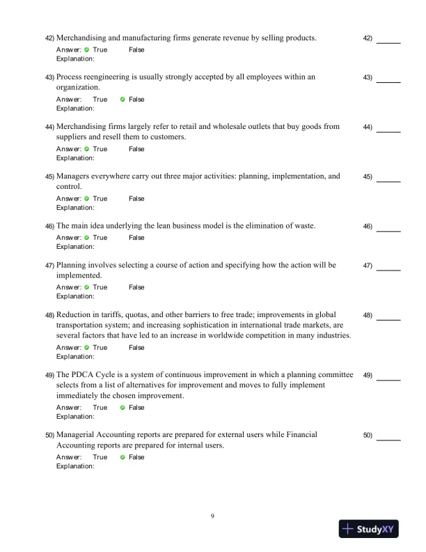 Introduction To Managerial Accounting, Fifth Canadian Edition Test Bank - Page 10 preview image