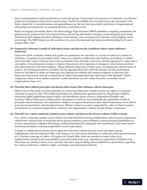 Lecture Notes for Canadian Organizational Behaviour, 10th Edition - Page 20 preview image