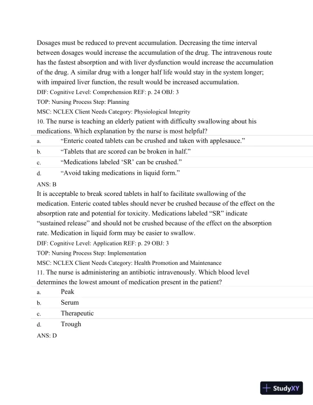 Test Bank For Basic Pharmacology For Nurses, 16e, 16th Edition - Page 24 preview image