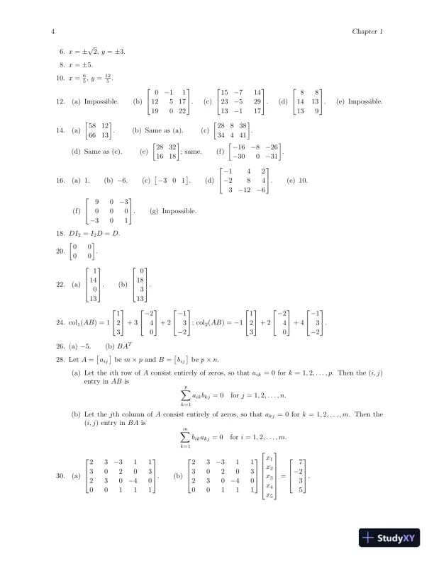 Solution Manual for Elementary Linear Algebra with Applications (Classic Version), 9th Edition - Page 8 preview image