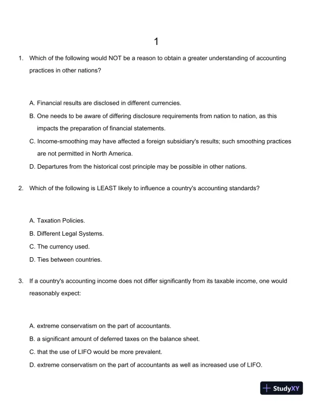 Modern Advanced Accounting In Canada, 7th Edition Test Bank - Page 1 preview image