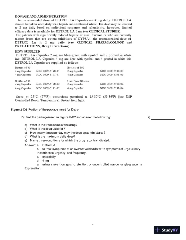 Medical Dosage Calculations 9th Edition Test Bank - Page 11 preview image
