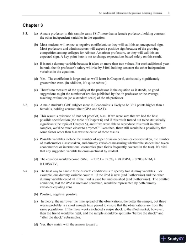 Solution Manual for Using Econometrics: A Practical Guide, 7th Edition - Page 4 preview image