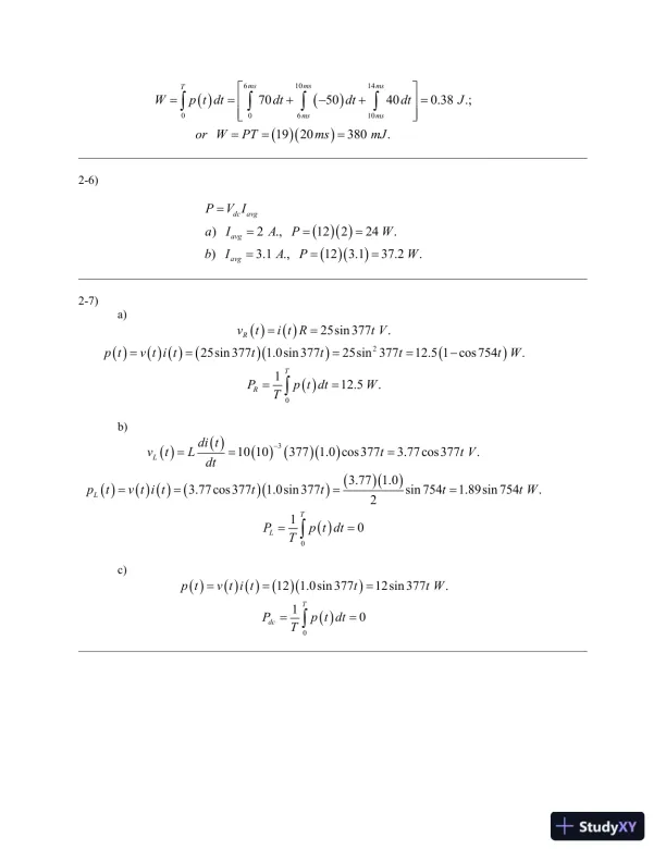 Power Electronics, 1st Edition Solution Manual - Page 8 preview image