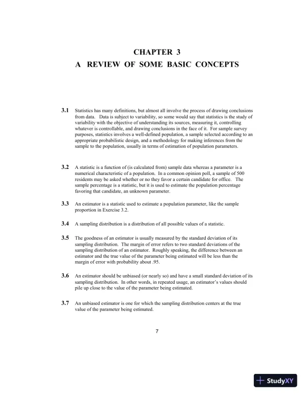 Solution Manual for Elementary Survey Sampling, 7th Edition - Page 8 preview image