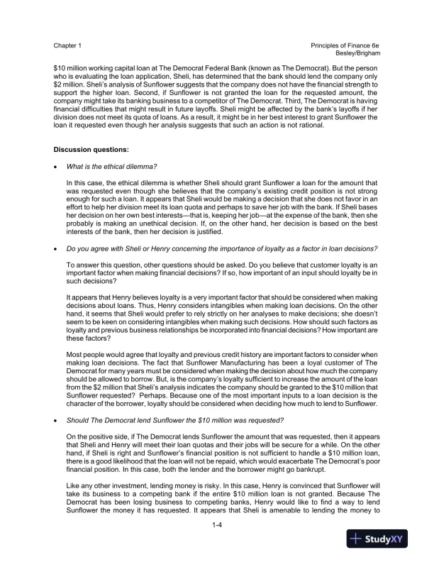 Solution Manual for Principles of Finance, 6th Edition - Page 5 preview image