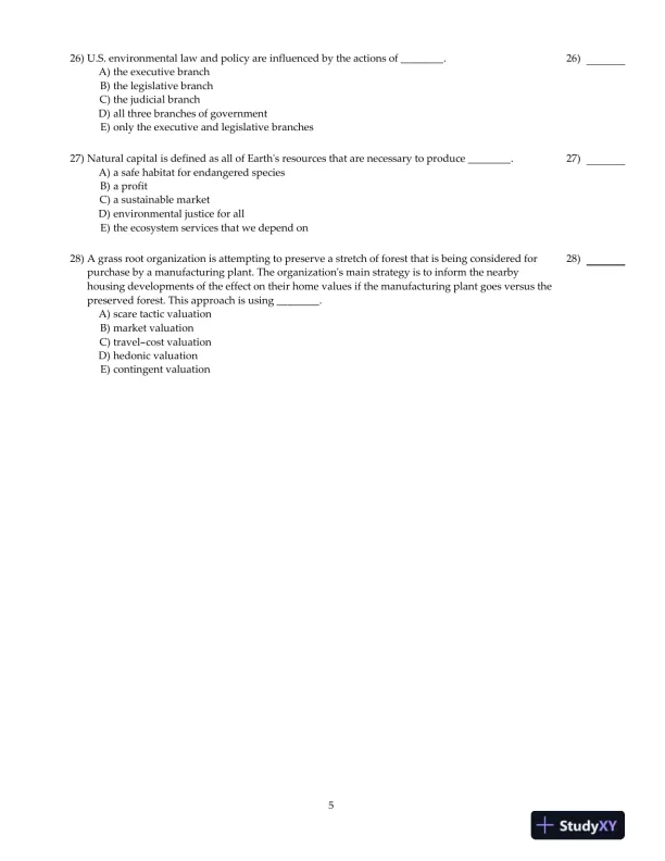 Test Bank For Environment and You, 2nd Edition - Page 14 preview image