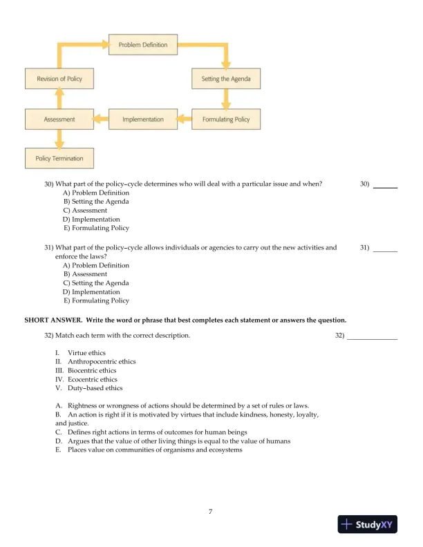 Test Bank For Environment and You, 2nd Edition - Page 16 preview image