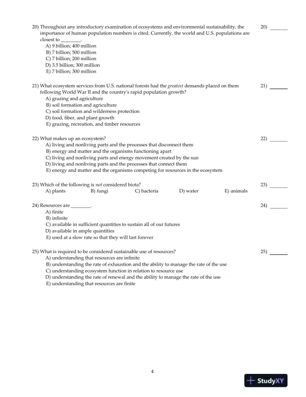 Test Bank For Environment and You, 2nd Edition - Page 5 preview image