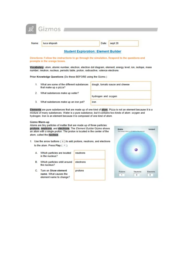 LUCA SHIPOSH Element Builder Gizmo - Page 1 preview image