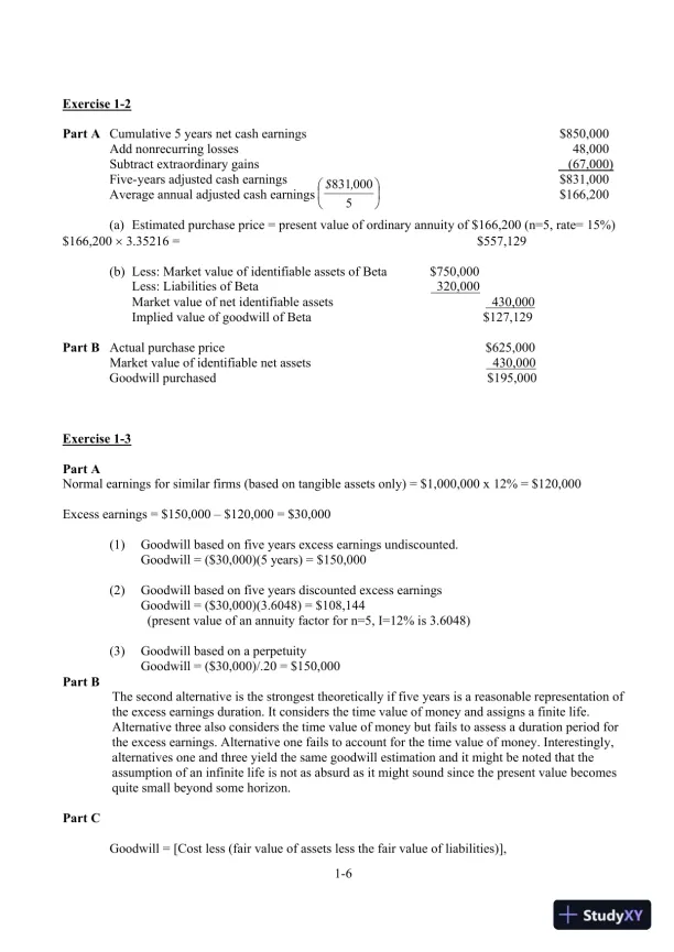 Solution Manual For Advanced Accounting, 3rd Edition(2002 Fasb Update) - Page 7 preview image