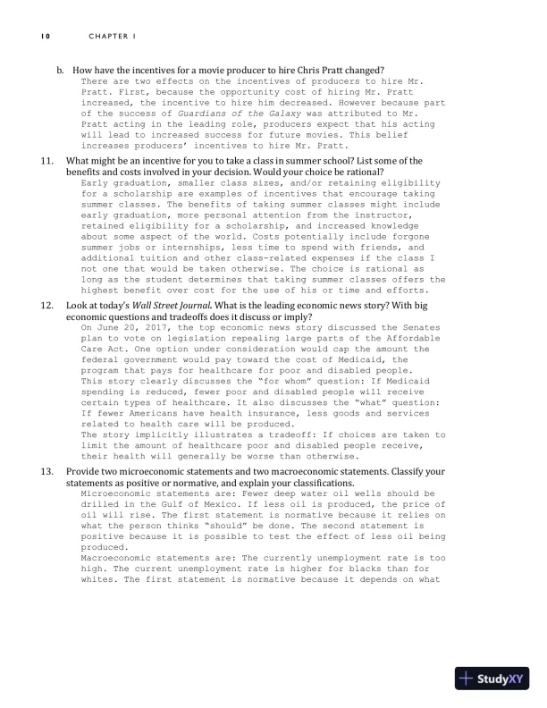 Solution Manual for Economics, 13th Edition - Page 13 preview image