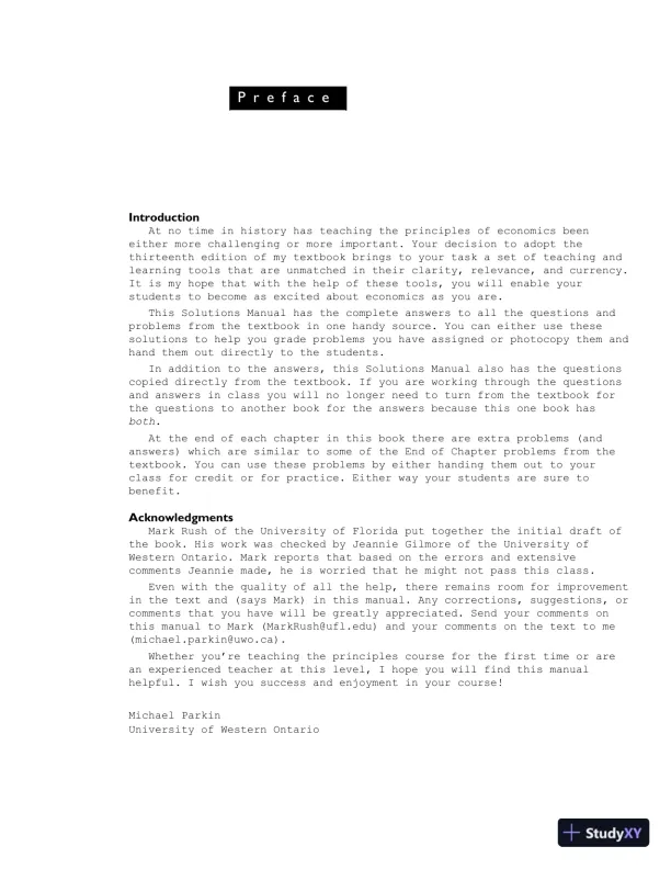 Solution Manual for Economics, 13th Edition - Page 3 preview image