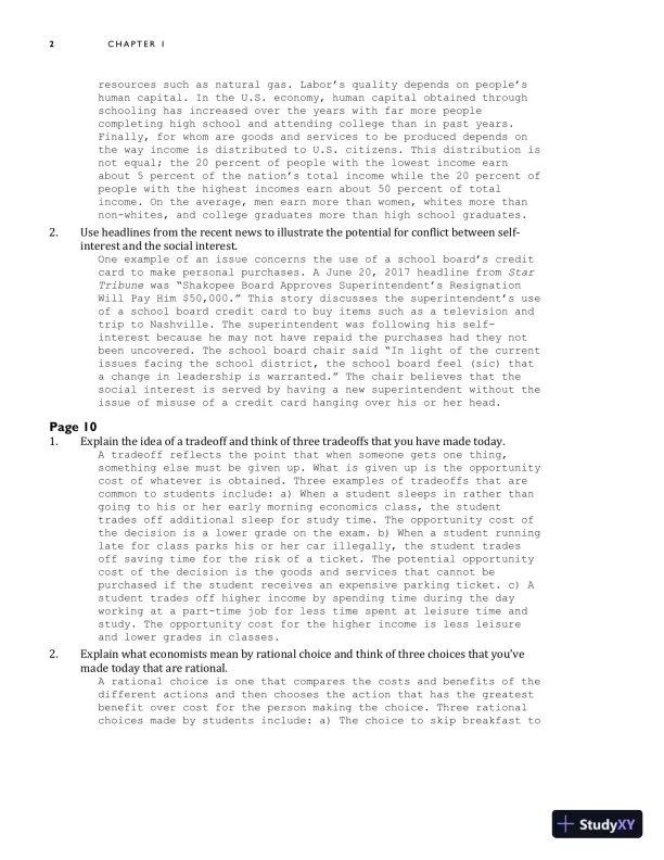 Solution Manual for Economics, 13th Edition - Page 5 preview image