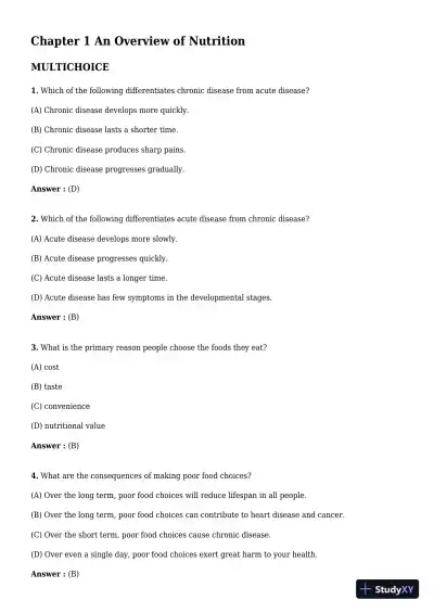 Test Bank For Understanding Nutrition 1st Edition Test Bank - Page 1 preview image